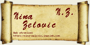 Nina Zelović vizit kartica